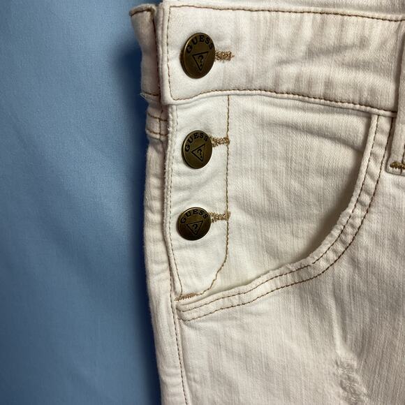 Guess Jeans American Tradition Womens Original Design Overalls Bibs White 32 - Picture 7 of 16